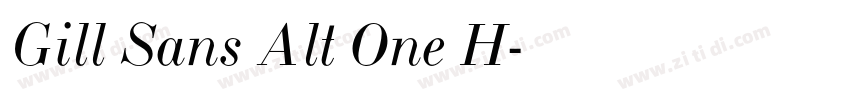 Gill Sans Alt One H字体转换